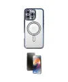 ieg™ iPhone 16 Pro Max Kılıf Zirve Doku Prime - Siyah 3D Antistatik Mat Seramik Nano Ekran Koruyucu