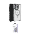 ieg™ iPhone 16 Pro Max Kılıf Zirve Doku Prime - Siyah Bilvis 3X AR Hayalet Cam Ekran Koruyucu