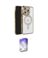 ieg™ iPhone 16 Pro Max Kılıf Zirve Doku Prime - Siyah Bilvis 5in1 3D Magic Cam Ekran Koruyucu