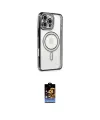 ieg™ iPhone 16 Pro Max Kılıf Zirve Doku Prime - Siyah Buffer Hayalet Cam Ekran Koruyucu