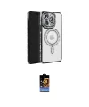ieg™ iPhone 16 Pro Max Kılıf Zirve Doku Prime - Siyah Buffer Hayalet Cam Ekran Koruyucu
