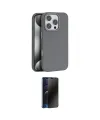 ieg™ iPhone 16 Pro Max Kılıf Zirve Modern Prime - Siyah 3D Antistatik Hayalet Cam Ekran Koruyucu