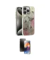 ieg™ iPhone 16 Pro Max Kılıf Zirve Modern Prime - Siyah 3D Antistatik Mat Seramik Nano Ekran Koruyucu