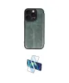 ieg™ iPhone 16 Pro Max Kılıf Zirve Yansıma Serisi - Siyah 3D Antistatik Seramik Nano Ekran Koruyucu