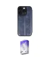 ieg™ iPhone 16 Pro Max Kılıf Zirve Yansıma Serisi - Siyah Bilvis 5in1 3D Magic Cam Ekran Koruyucu
