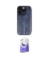 ieg™ iPhone 16 Pro Max Kılıf Zirve Yansıma Serisi - Siyah Bilvis 5in1 5D Magic Hayalet Cam Ekran Koruyucu