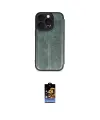 ieg™ iPhone 16 Pro Max Kılıf Zirve Yansıma Serisi - Siyah Buffer Hayalet Cam Ekran Koruyucu