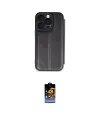 ieg™ iPhone 16 Pro Max Kılıf Zirve Yansıma Serisi - Siyah Buffer Hayalet Cam Ekran Koruyucu