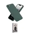ieg™ iPhone 16E Kılıf Ahenk Serisi - Siyah Bilvis Hayalet Cam Ekran Koruyucu