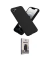 ieg™ iPhone 16E Kılıf Ahenk Serisi - Siyah Bilvis Hayalet Cam Ekran Koruyucu