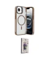 ieg™ iPhone 16E Kılıf Akış Form - Siyah Bilvis 3D Cam Ekran Koruyucu