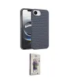ieg™ iPhone 16E Kılıf Doruk Serisi - Siyah Bilvis 3D Cam Ekran Koruyucu