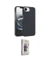 ieg™ iPhone 16E Kılıf Doruk Serisi - Siyah Bilvis 3D Cam Ekran Koruyucu