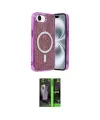 ieg™ iPhone 16E Kılıf Eksen Çizgi - Şeffaf 360 Full Body Arka Koruyucu