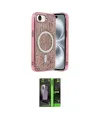 ieg™ iPhone 16E Kılıf Eksen Çizgi - Şeffaf 360 Full Body Arka Koruyucu