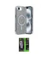 ieg™ iPhone 16E Kılıf Eksen Çizgi - Şeffaf 360 Full Body Arka Koruyucu