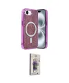 ieg™ iPhone 16E Kılıf Eksen Çizgi - Siyah Bilvis 3D Cam Ekran Koruyucu