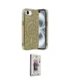 ieg™ iPhone 16E Kılıf Eksen Çizgi - Siyah Bilvis 3D Cam Ekran Koruyucu