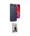 ieg™ iPhone 16E Kılıf Eksen Form Prime - Siyah Bilvis Hayalet Cam Ekran Koruyucu