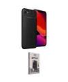ieg™ iPhone 16E Kılıf Eksen Form Prime - Siyah Bilvis Hayalet Cam Ekran Koruyucu