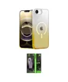 ieg™ iPhone 16E Kılıf Eksen Minimal Özel Seri - Şeffaf 360 Full Body Arka Koruyucu