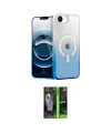 ieg™ iPhone 16E Kılıf Eksen Minimal Özel Seri - Şeffaf 360 Full Body Arka Koruyucu
