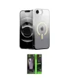 ieg™ iPhone 16E Kılıf Eksen Minimal Özel Seri - Şeffaf 360 Full Body Arka Koruyucu
