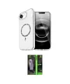 ieg™ iPhone 16E Kılıf Kıvılcım Form Prime - Şeffaf 360 Full Body Arka Koruyucu