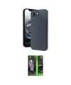 ieg™ iPhone 16E Kılıf Kıvılcım Işık Serisi - Şeffaf 360 Full Body Arka Koruyucu