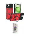 ieg™ iPhone 16E Kılıf Kıvılcım Modern Serisi - Siyah Bilvis 3D Cam Ekran Koruyucu