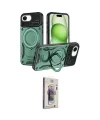 ieg™ iPhone 16E Kılıf Kıvılcım Modern Serisi - Siyah Bilvis 3D Cam Ekran Koruyucu