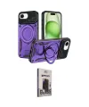 ieg™ iPhone 16E Kılıf Kıvılcım Modern Serisi - Siyah Bilvis Hayalet Cam Ekran Koruyucu