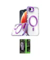 ieg™ iPhone 16E Kılıf Kozmos Doku Koleksiyonu - Şeffaf 360 Full Body Arka Koruyucu