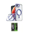 ieg™ iPhone 16E Kılıf Kozmos Doku Koleksiyonu - Şeffaf 360 Full Body Arka Koruyucu