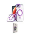 ieg™ iPhone 16E Kılıf Kozmos Doku Koleksiyonu - Siyah Bilvis 3D Cam Ekran Koruyucu