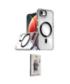 ieg™ iPhone 16E Kılıf Kozmos Doku Koleksiyonu - Siyah Bilvis 3D Cam Ekran Koruyucu