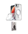 ieg™ iPhone 16E Kılıf Kozmos Doku Koleksiyonu - Siyah Bilvis Hayalet Cam Ekran Koruyucu