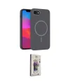 ieg™ iPhone 16E Kılıf Siluet Doku Özel Seri - Siyah Bilvis 3D Cam Ekran Koruyucu