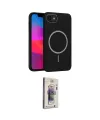 ieg™ iPhone 16E Kılıf Siluet Doku Özel Seri - Siyah Bilvis 3D Cam Ekran Koruyucu