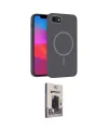 ieg™ iPhone 16E Kılıf Siluet Doku Özel Seri - Siyah Bilvis Hayalet Cam Ekran Koruyucu