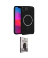 ieg™ iPhone 16E Kılıf Siluet Doku Özel Seri - Siyah Bilvis Hayalet Cam Ekran Koruyucu