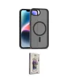 ieg™ iPhone 16E Kılıf Siluet Minimal Prime - Siyah Bilvis 3D Cam Ekran Koruyucu