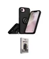 ieg™ iPhone 16E Kılıf Yörünge Çizgi - Siyah Bilvis Hayalet Cam Ekran Koruyucu