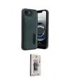ieg™ iPhone 16E Kılıf Yörünge Işık Serisi - Siyah Bilvis 3D Cam Ekran Koruyucu