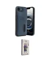 ieg™ iPhone 16E Kılıf Yörünge Işık Serisi - Siyah Bilvis 3D Cam Ekran Koruyucu