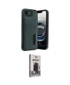 ieg™ iPhone 16E Kılıf Yörünge Işık Serisi - Siyah Bilvis Hayalet Cam Ekran Koruyucu