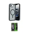 ieg™ iPhone 16E Kılıf Yörünge Klasik - Şeffaf 360 Full Body Arka Koruyucu