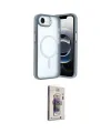 ieg™ iPhone 16E Kılıf Yörünge Klasik - Siyah Bilvis 3D Cam Ekran Koruyucu