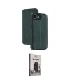 ieg™ iPhone 16E Kılıf Zirve Yansıma Serisi - Siyah Bilvis Hayalet Cam Ekran Koruyucu
