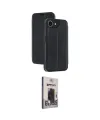 ieg™ iPhone 16E Kılıf Zirve Yansıma Serisi - Siyah Bilvis Hayalet Cam Ekran Koruyucu